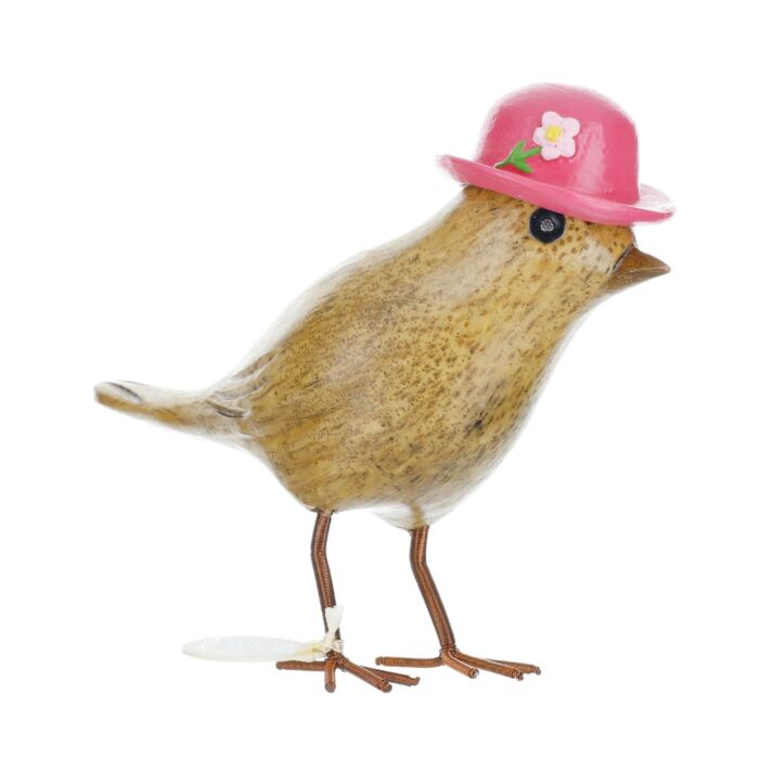 DCUK Garden Birds with Floral Hat - Shocking Pink